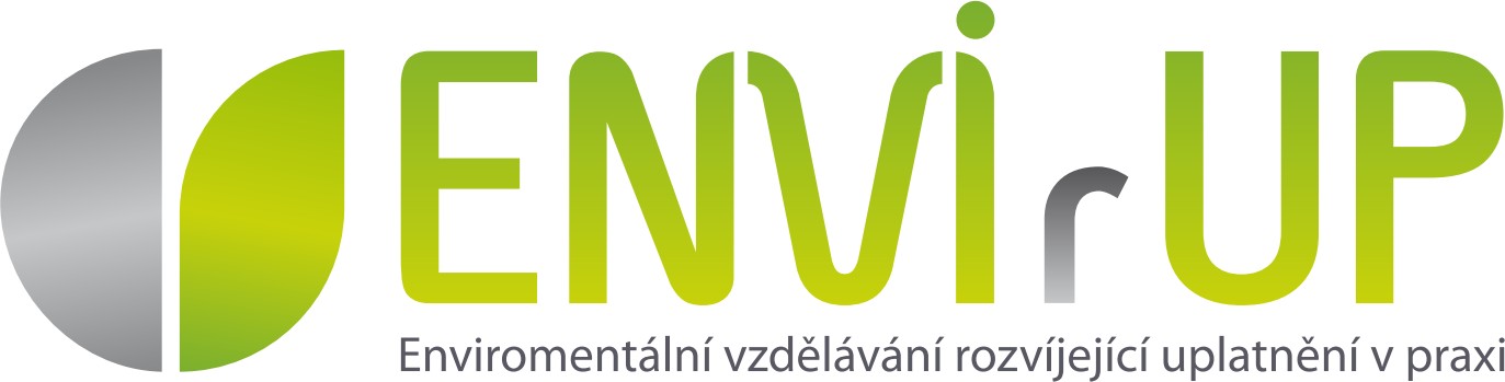 Barevné logo Envirup s přechodem